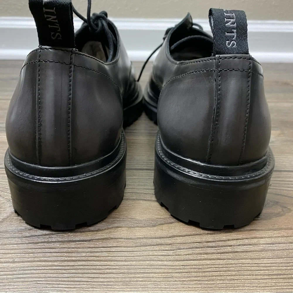 All Saints shoesTor Plain Toe Derby In Black Brush Off